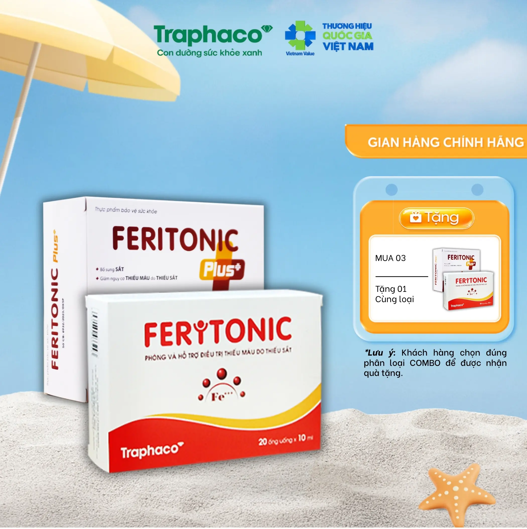 TPBVSK Feritonic Và Feritonic Plus Traphaco - Hỗ Trợ Bổ Sung Sắt Giảm Nguy Cơ Thiếu Máu Do Thiếu Sắt