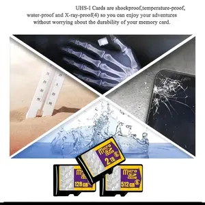 Micro SD High Speed Flash 32GB Clas 6 Tanpa Adapter 125GB 256GB 1TB 2TB 512G Untuk Komputer Tablet Mobile - Otg, Storage kartu micro mi Stiker Penyimpanan kartu memori cctv - 2TB
