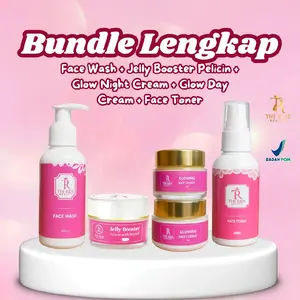 ( 5.5 SALE ) The Ride Beauty Toner + Facewash + Glow Day Cream + Glow Night Cream + Jelly Booster Pelicin Paket Super Lengkap Mencerahkan Wajah