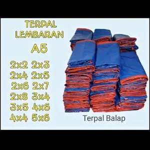 TERPAL TYPE A5 BIRU ORANGE Lembaran 2x2 2x3 2x4 2x5 2x6 2x7 2x8 3x4 3x5 4x6 4x4 5x6 untuk Perlindungan dan Penyimpanan