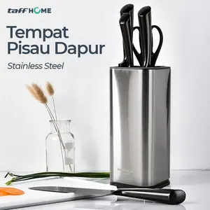 Tempat Pisau Dapur Kitchen Knife Stand Holder Stainless Steel - SUS430