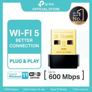 TP-LINK Archer T2U Nano | AC600 Nano Wireless | USB Adapter | WiFi Dongle | Dual Band | WiFi 5 | USB 3.0 Router