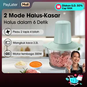 (PAYDAY DEALS) Samono SW-069 Multi Food Chopper, Mesin Penggiling Daging Bumbu Serbaguna Blender Bumbu Dapur Pisau Gilingan