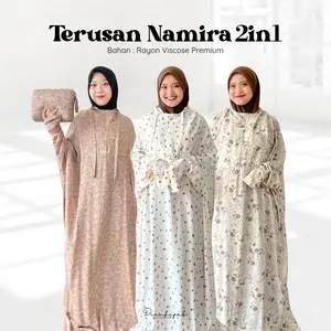 Mukena Terusan 2in1 Dewasa Namira Series by Dianhijab - Bahan Rayon Viscose Mukena Travel Adem