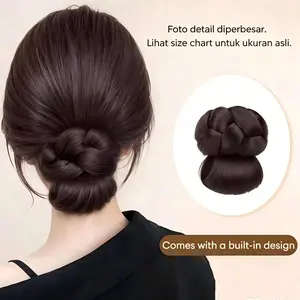 COD Sanggul Rendah Wig Jepit Rambut Cakar Hairclip Rambut Palsu Wanita Cepol Rambut Kepang Putar