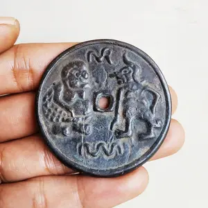 Koin Punokawan Hitam Perunggu Wayang Semar Gareng Petruk Bagong