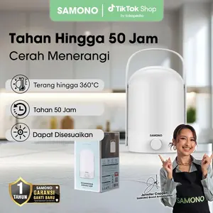 【SUPER CREATOR】Samono Lampu Gantung Portabel 360° Tahan 50 Jam Chargeable [SW-RLW08] Baterai Putih Senter