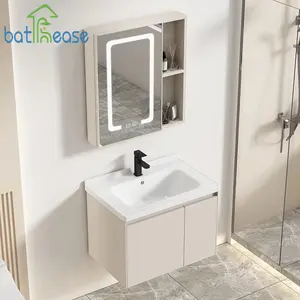 Bathroom mirror cabinet, Wastafels modern ceramic sink and aluminum alloy bottom cabinet combination cabinet Kamar Mandi Kabinet Kamar Mandi Westafel Cuci Tangan meja wastafel kamar mandi wastafel cuci tangan set Lemari