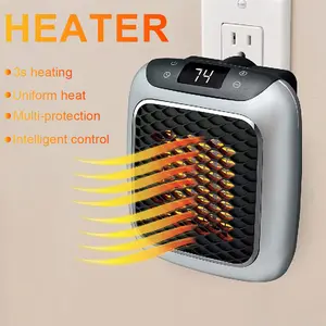 800W Electric Wall Mounted Heater Warmer 12-Hour Timer Plug In Heater Ceramic Heater Low Noise Portable Heater for Bedroom
