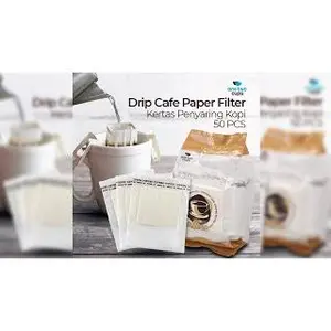 Kertas Penyaring Kopi Drip Cafe Paper Filter 50 PCS - T111 - White