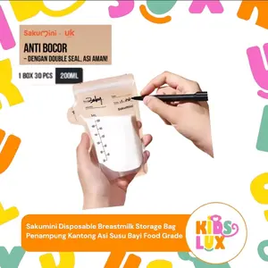 Sakumini Disposable Breastmilk Storage Bag Penampung Kantong Asi Susu Bayi Food Grade