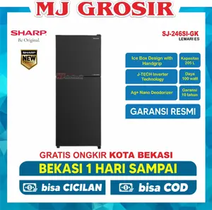 KULKAS SHARP SJ 246 SI GK LEMARI ES 2 PINTU SJ-246SI-GK INVERTER