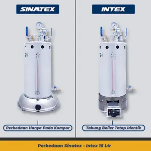 Boiler Stainless 304 Besi INTEX Tabung Boiler 15 Liter Setrika Uap Laundry Lengkap Otomatis Air Api Free Ongkir
