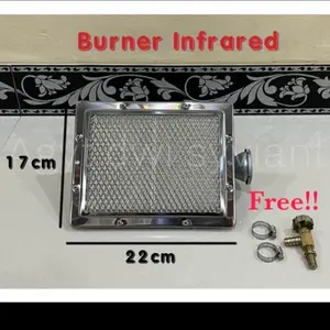 Kompor Stove Keramik Ceramic Infrared Gas LPG NG Burner 220mmX170mm Kebab BBQ Grill