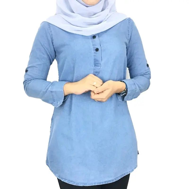 denim dress muslimah malaysia Denim Style Muslimah Hijab