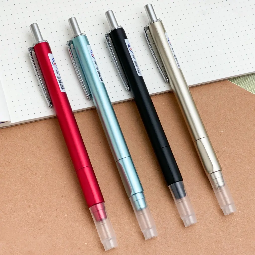 Bút Máy Bấm EF Ngòi 0.38mm (tặng kèm viên dưỡng ẩm ngòi bút) Viết êm trơn Cho HS Tiểu Học lớp 1-5 Tặng ống mực & PC Bơm Mực Lọ