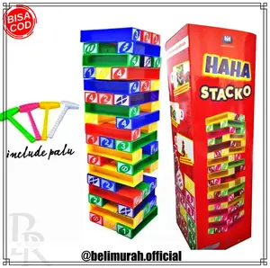 MAINAN SERU KELUARGA STACKO / BALOK STACKO / FAMILY GAME / FUN GAMES / STACKO BOARD GAME
