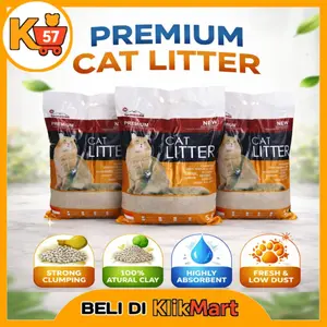 PASIR KUCING GUMPAL WANGI 5.5 Lt PREMIUM STRONG CLUMPING 100% ATURAL CLAY HIGHLY ABSORBENT FRESH & LOW DUST