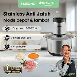 (SALE 6.6) SAMONO Food Chopper 2 in 1 Stainless Steel 304 SW-C500