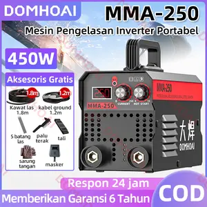 DOMHOAI 450W Mesin Las IGBT Inverter MMA-250/400A Mesin las listrik Tampilan Digital Definisi Tinggi Mesin trafo las/Welding Machine / Welding Tools