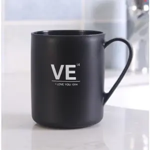 BISA COD H622 Gelas Couple Plastik / Mug Couple Gelas Pasangan Lucu / Gelas Couple Plastik LOVE / Gelas LOVE Souvenir Cantik Kitchenware Hitam Kado Pink Putih
