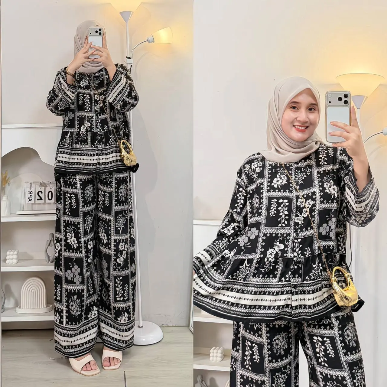 Oneset Rafella Setelan Celana Kulot Wanita Rayon Premium Jumbo Variasi ...