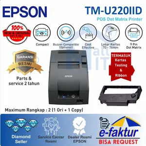 Printer Epson Dotmatrix TMU220 D TMU220D TM-U220D TMU220IID TM-U220IID TMU220II D Auto NON Cutter Kasir Dapur
