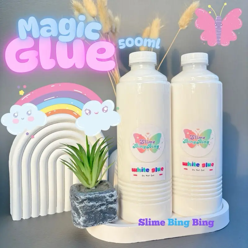 Magic Glue Lem Putih 500ml Lem Bahan Orginal Slime Termurah Slime ...
