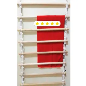 Ladder Hanger Kayu 6 Susun Gantungan Hijab Mukena Sajadah Handuk Rak Gantung Kayu Aesthetic