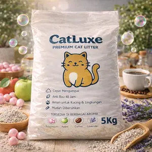 Pasir Kucing CatLuxe Premium 5Kg — Anti Bau 48 Jam, Super Gumpal, Wangi Tahan Lama