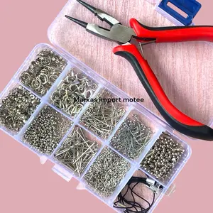 DIY Manik Manik Set Meronce Gelang Kalung + Tang Aksesoris 3 in 1 Multifungsi | Kodokan Ring Stopper Kokot Udang Rantai Kuku Lada  Termurah Bisa Cod - BISA COD