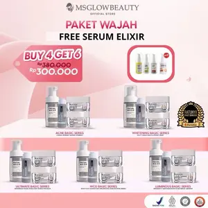 MS GLOW BEAUTY Paket Wajah Series Set Lama [ Free Serum Elixir ]