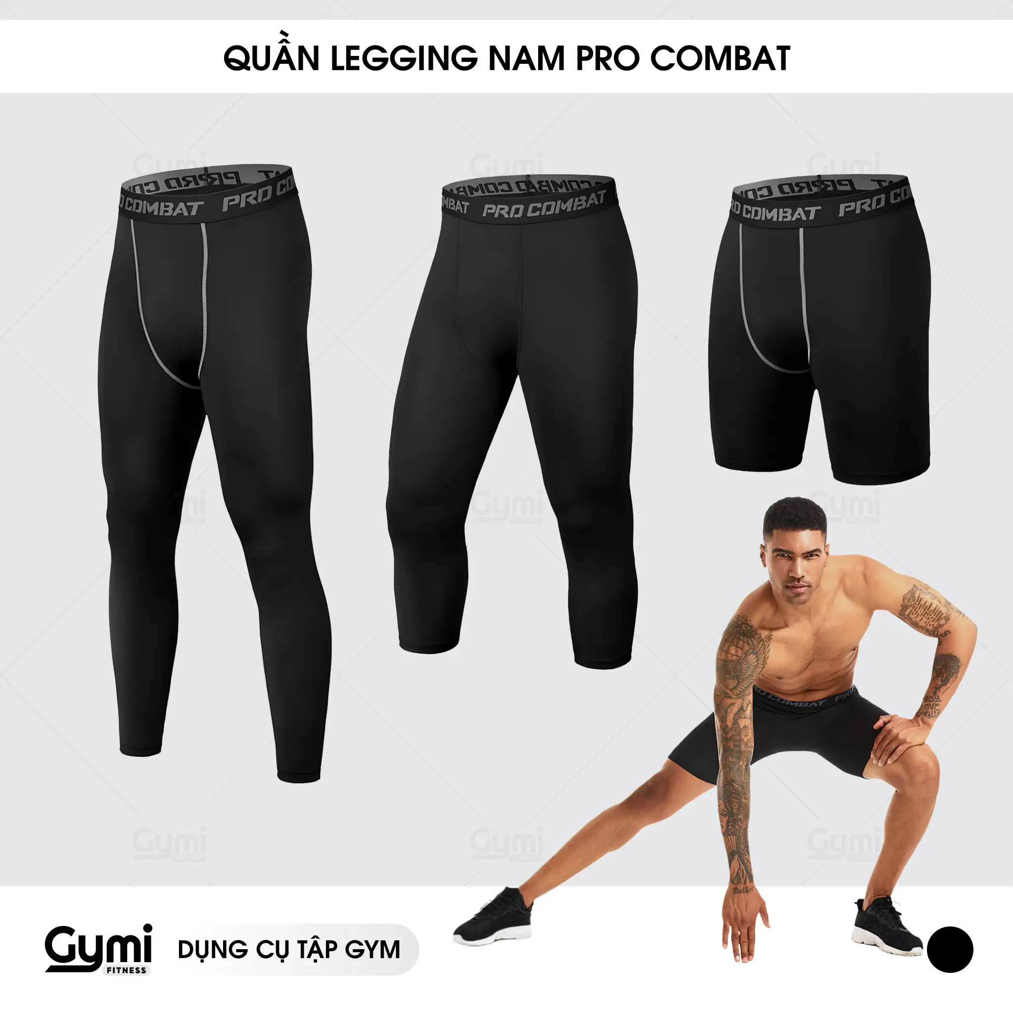 Quần Legging Giữ Nhiệt Pro Combat Thể Thao Cho Nam - Thoáng Khí, Co Giãn, Thấm Hút Mồ Hôi, Ôm Sát - 1