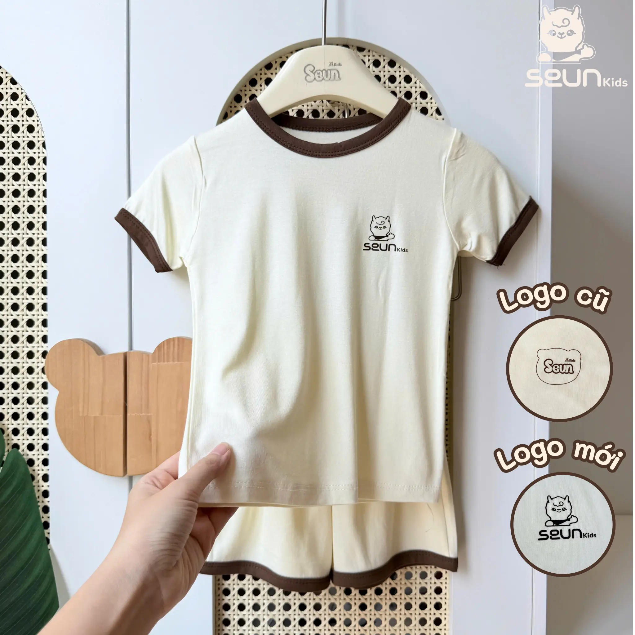 | SEUNKIDS | Bộ cộc tay cho bé trai bé gái visco lụa mát lạnh 8kg đến 35kg bộ mặc nhà, set mặc nhà đồ bộ cho bé, set đồ  bé gái