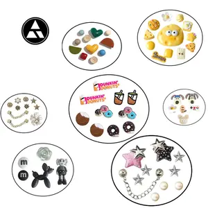 Sandal Shoes Charms Kartun Pin DIY Dapat Dilepas Anak Hadiah Decorate Accessories Simple Badminton Safety Selempang Flash Joy Model Sefty Puppies Jam