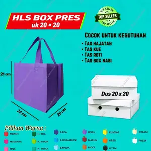 isi 12. tas bok nasi uk 20x20. masuk Thinwaall 2000/3000. bahan 65 gsm. banyak pilihan warna