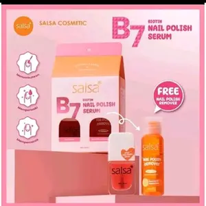 Salsa B7 Biotin Nail Polish Serum 15 ml dengan Gratis Nail Polish Remover untuk Kuku Lebih Kuat dan Sehat
