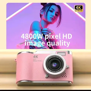 Kamera 1080P HD 4800W Pixel Layar LCD 2.4 Inch Zoom Digital 8x Kualitas Gambar Ultra HD 4K 4800 Mega Pixels