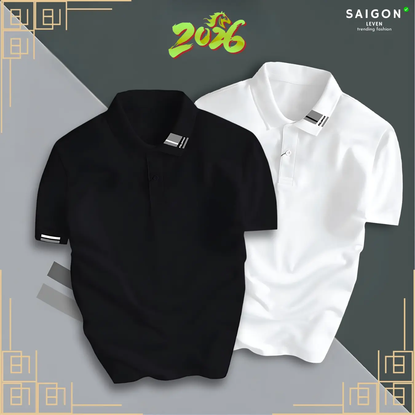 [KÈM QUÀ TẶNG] COMBO Áo Polo Cổ Bẻ POLOMAN 10 Vải Thun Cá Sấu Poly - Sang Trọng, Lịch lãm, Thoáng Mát