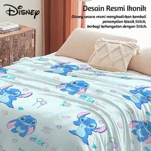 Aloha Series Blanket Dewasa | Selimut Alien Biru Minimalis, Lembut & Hangat