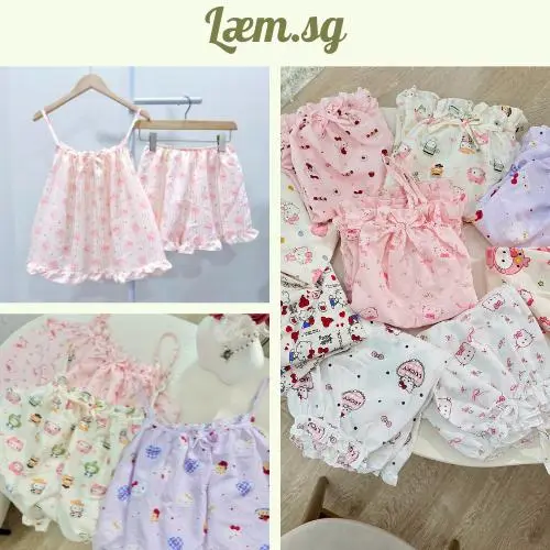 Đồ ngủ hai dây quần ngủ áo ngủ chất liệu đũi mềm kiểu dáng hai dây bốn mùa Nữ Áo đồ ngủ đồ  bộ