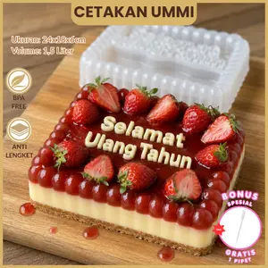 CU - Cetakan Puding Selamat Ulang Tahun Bahan Plastik Tebal BPA Free