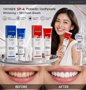 YAYASHI-SP4 Shark Probiotic Toothpaste - Gentle Whitening, Mint Flavor, Fresh Breath for Sensitive Teeth, Oral Care