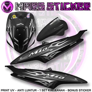 Striping Mio Api Bahan Bening Transfaran Polet Sticker Variasi Mio Smile/Mio Sporty 2006/2010 M1