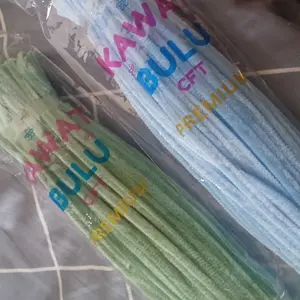 [100PC] PREMIUM 8MM KAWAT BULU WARNA TEBAL 30Cm / Kawat Bulu Mercy Pipe Cleaner Tangkai Bunga Kawat Hijau 40cm / Kawat Bulu Mainan Anak Craft Diy Kerajinan Tangan ANEKA DIY Pipe Cleaner