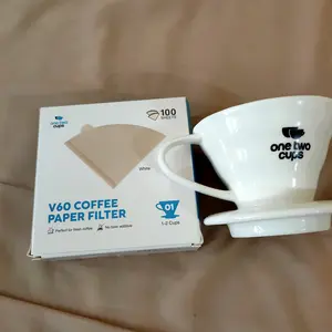 One Two Cups Kertas Filter Saringan Kopi V60 1-2 100PCS - V40