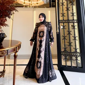 Shella Saukia Dress Printing Hitam 48-11