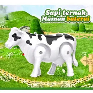 Mainan Edukatif Sapi Ternak Milk Cow Baterai Bisa Jalan Ada Lampu Dan Suara Toys