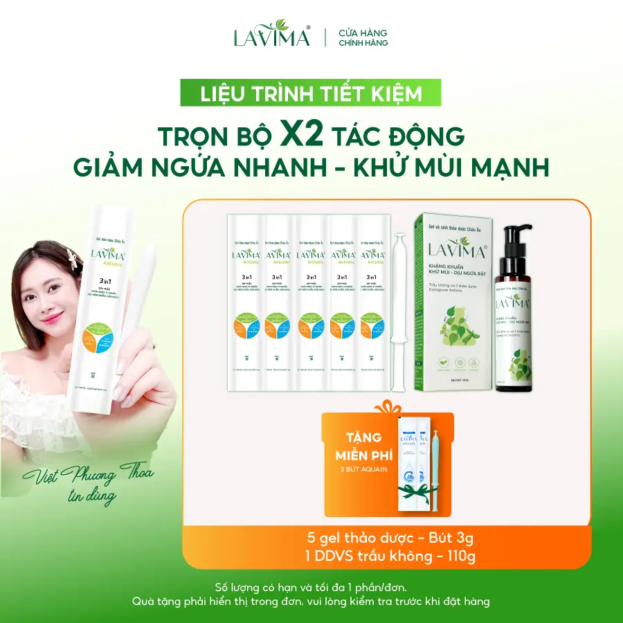 [LIỆU TRÌNH NẤM NGỨA TIẾT KIỆM CÙNG VIỆT PHƯƠNG THOA] Dung Dịch Vệ Sinh Nữ (ddvs)& Gel Phụ Khoa, Thảo Dược Trầu Không, Giảm Viêm, Nấm Ngứa LAVIMA