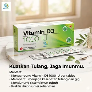 Suplemen Kesehatan Vitamin D3 1000IU Strip
